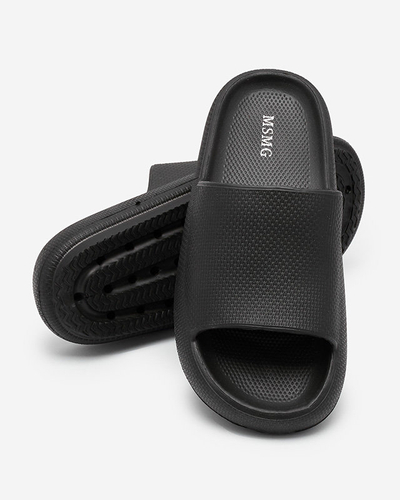 Royalfashion Black women's rubber flip-flops with embossing Okeris