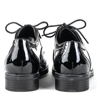 Black shoes with a golden toe Suit - Footwear