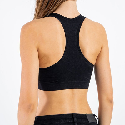 Black sports bra with inscriptions - Underwear
