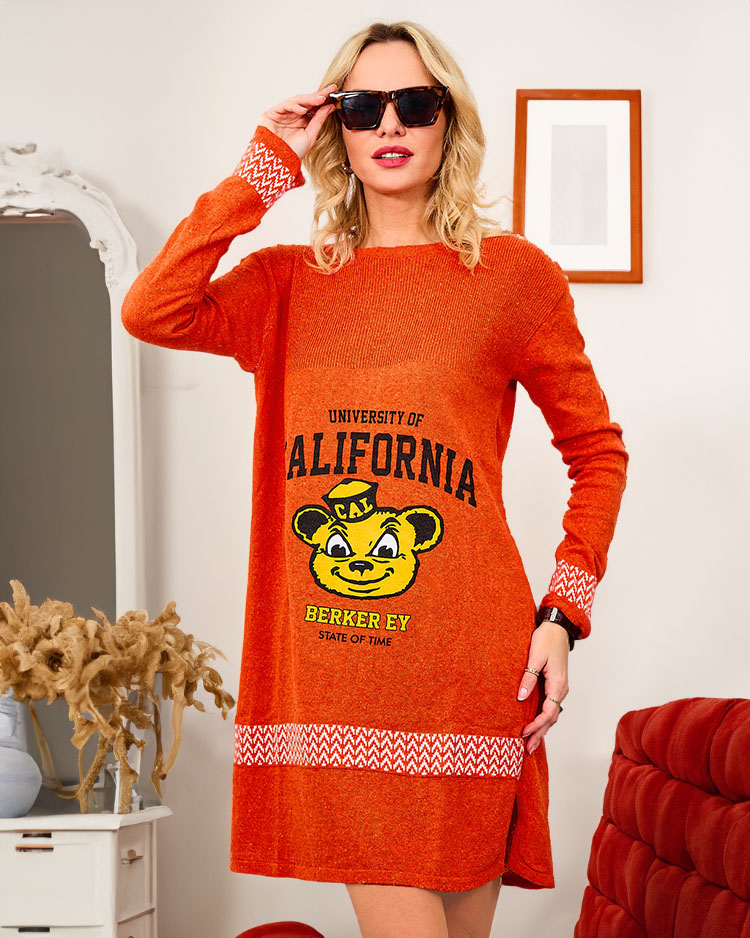 Royalfashion Light pink women's sweater dress