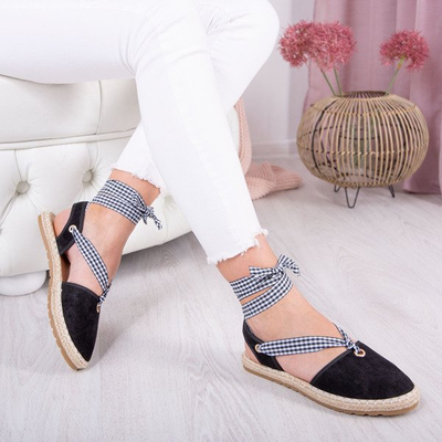 Black espadrilles with open heel Papavero - Footwear