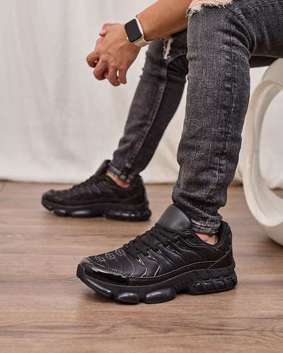 Royalfashion Black men's sports sneakers Makkika