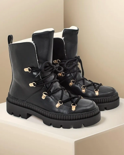 Royalfashion Women's Lace-up Snow Boots Lorii