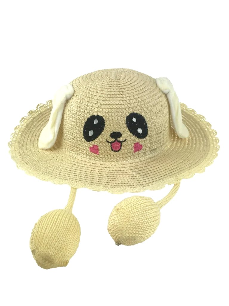Royalfashion Children's Straw Hat Puppy Paws Hat