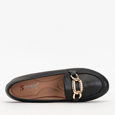 Black women's eco leather loafers Zolli- Shoes