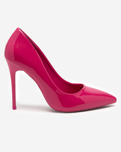 OUTLET Women's fuchsia lacquered pumps on a high heel Merika - Clothing
