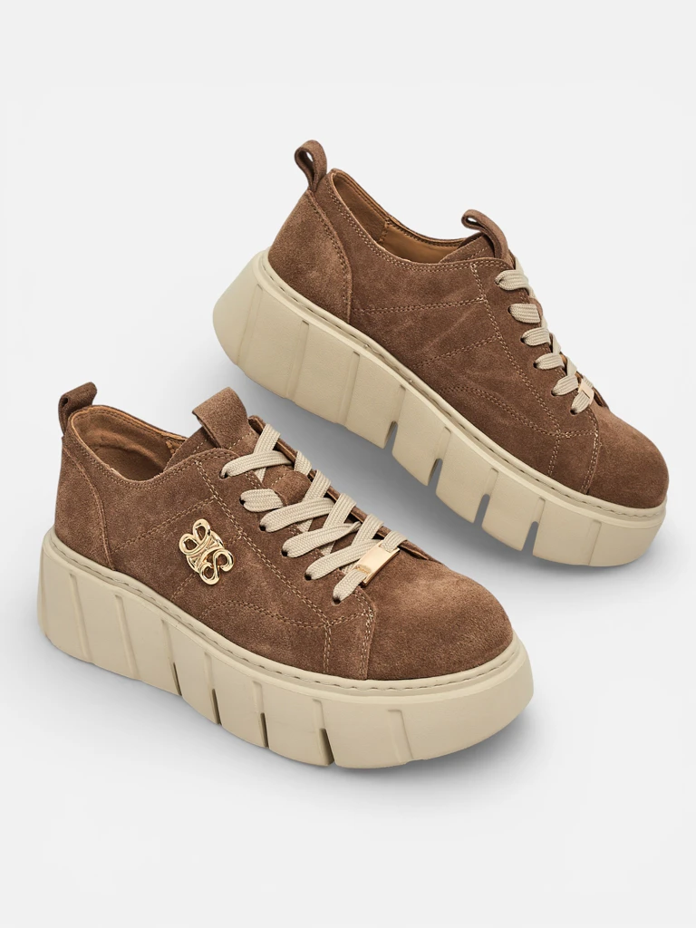 Women's Renos Natural Leather Sport Sneakers