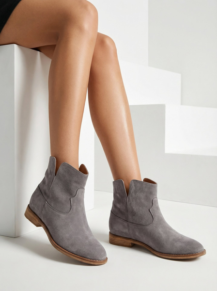 Royalfashion Kowboy-style ankle boots on a covered wedge Bluestone
