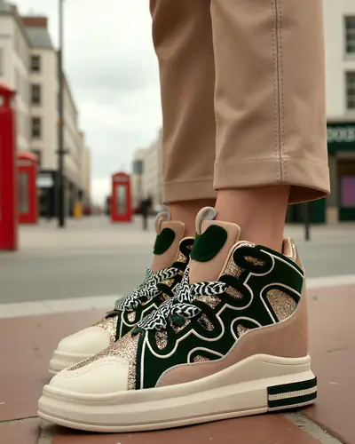 Royalfashion Augstas sieviešu sporta apavus ar slēptu papēdi Oblaffi