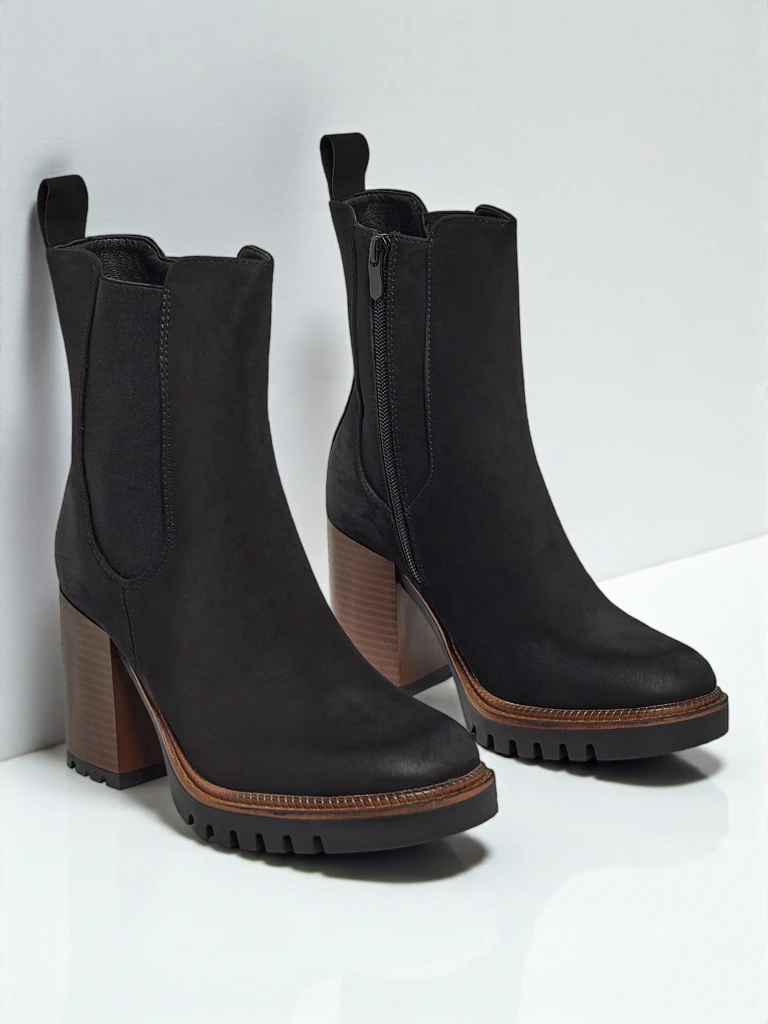 Botki femina eco zamszova na stupku Soreya