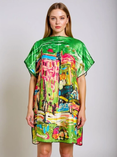 Pareo Athenia Verde by Royalfashion – colorful knee-length polyester dress