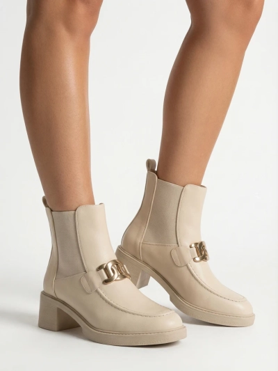 Royalfashion Women's ankle boots with a low heel Ewios