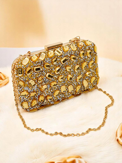 Royalfashion Women's envelope handbag Crystal Glam