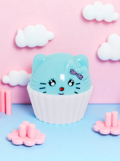 Children's lip balm with a kitten in a cupcake – moisturizes and regenerates