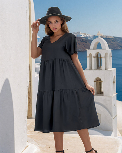 Royalfashion Женское простое платье-миди