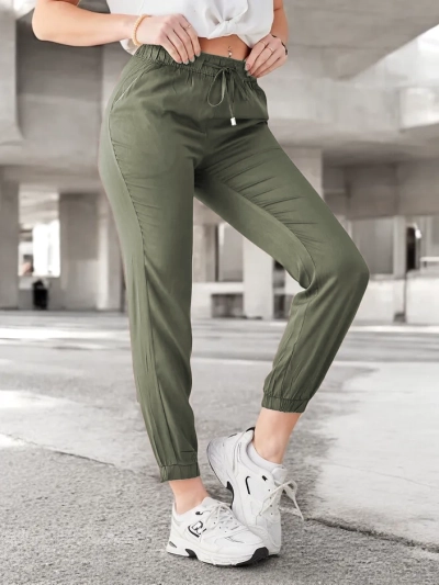 Raffaello Khaki pikad lyocell-kangast püksid