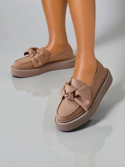 Royalfashion Elegant women’s moccasins with a bow Ortto