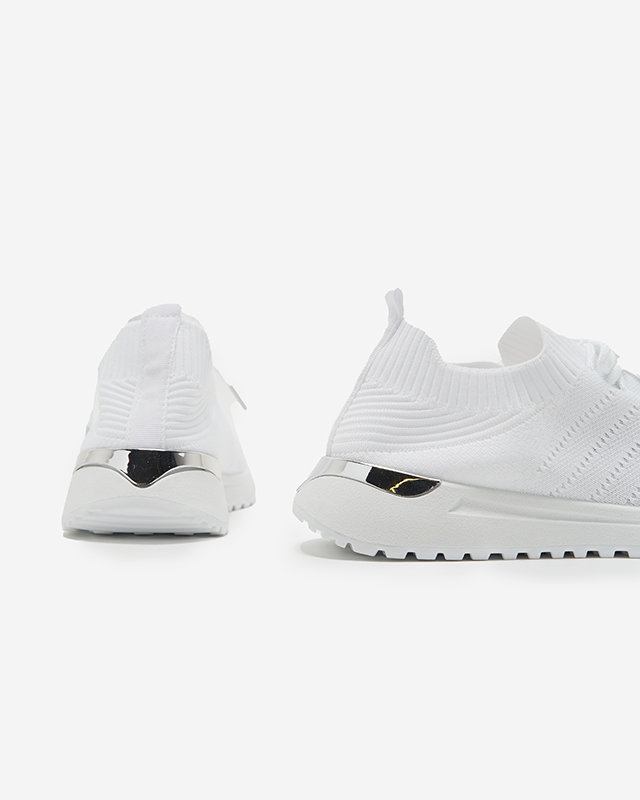 Erina women's white fabric sports shoes - Footwear