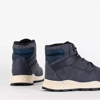 OUTLET Tumši zili vīriešu izolēti zābaki Nuok - Footwear