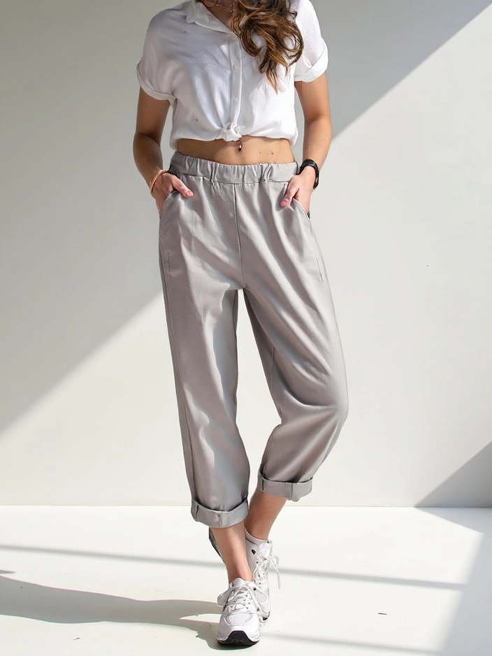 Royalfashion Sieviešu harem stila bikses, kas izgatavotas no viskozes