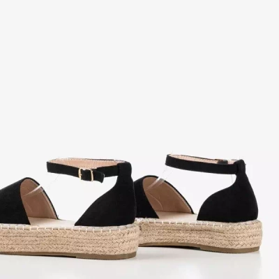 OUTLET Black women's espadrilles on the Maritel platform - Footwear