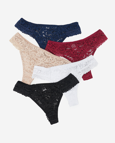 Lace women's thong panties set 5 / pack - Underwear