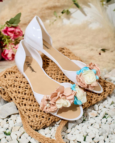 Royalfashion Rubber ballerinas with flower Koddies