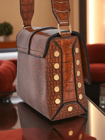 Royalfashion Лакированная маленькая женская сумочка из экокожи Velia Crest
