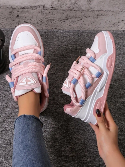 Royalfashion Women's sport sneakers with decorative laces Clesiv