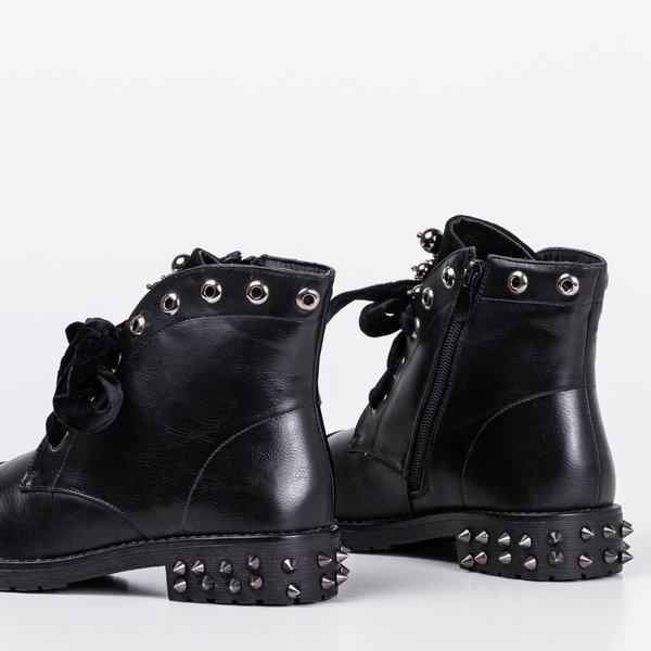 Black boots with Jega decorations - Footwear