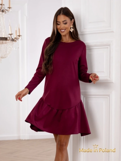 Women's mini dress with a ruffle