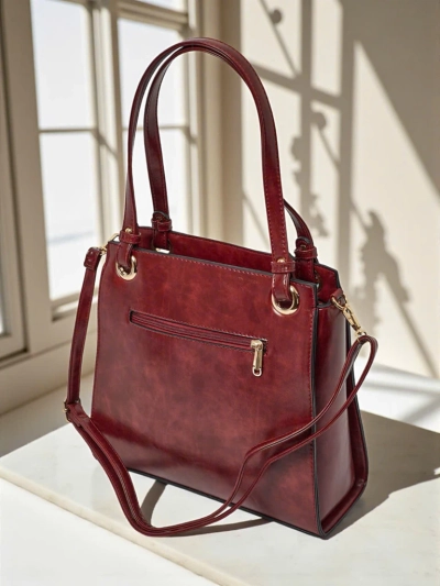 Women's shopper bag eco leather Silent Raven