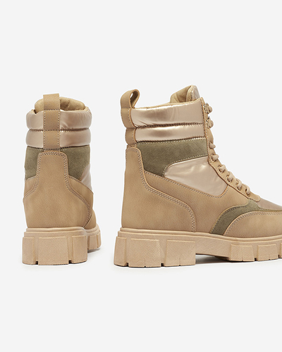 Gaiši brūni sieviešu zābaki Kasemi- Footwear