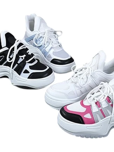 Royalfashion Women's sporty sneakers on a thicker sole Loness