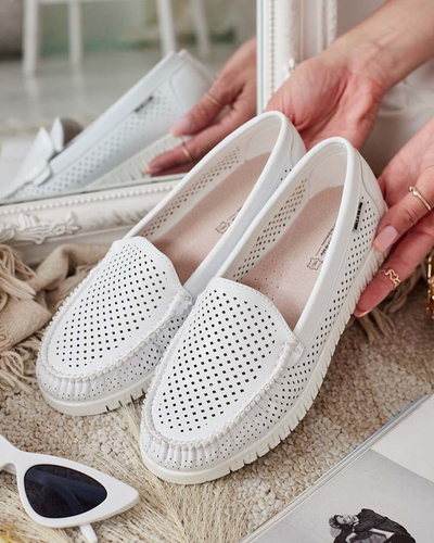 Royalfashion Женские кожаные мокасины Nafis