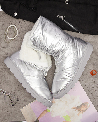 Sudraba krāsas sieviešu apavi a'la sniega zābaki Tirigga- Footwear