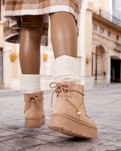 Royalfashion Women's lace-up Woruces boots