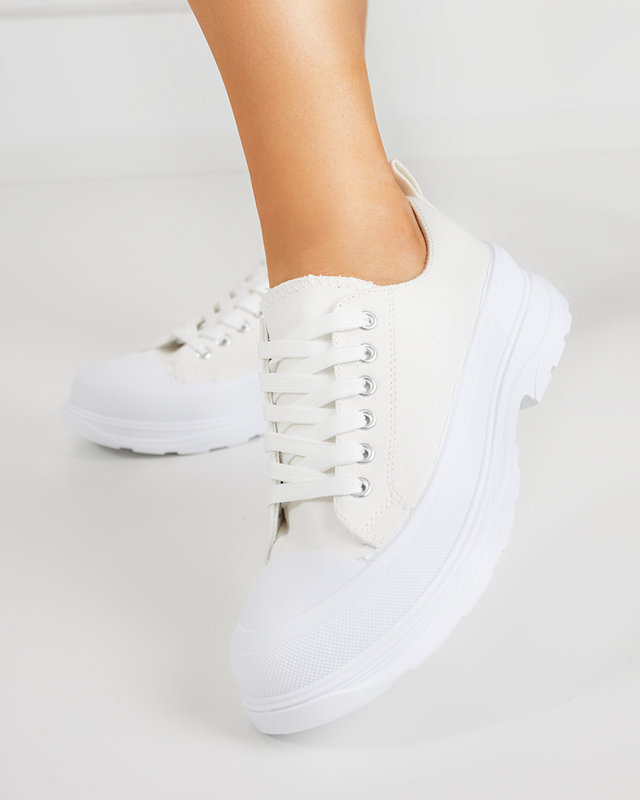 Cresoma cream women's sports sneakers - Footwear