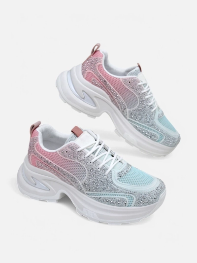 Royalfashion Women's sports sneakers with rhinestones Bloss