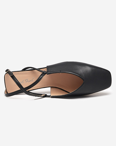Sandales a'la balerīna melnā krāsā Talio- Shoes