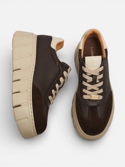 Sportowe sneakers damskie ze skóry naturalnej Taures Lav