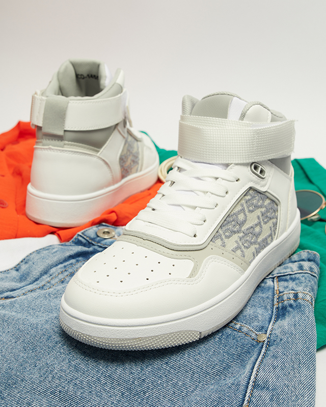 Белые женские высокие кроссовки Xosa