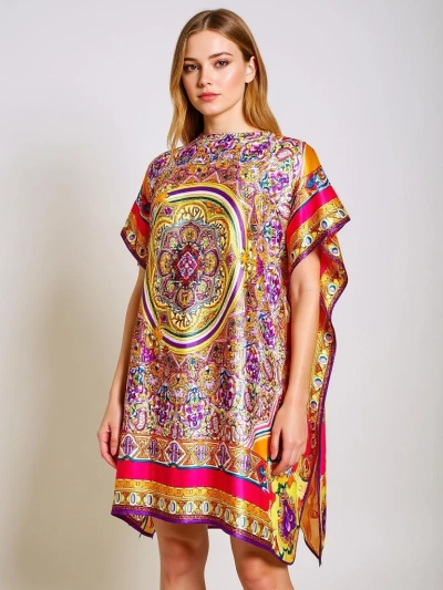 Pareo Melania Royalfashion - ofu lanu tele e pei o se kimono e oʻo i tulivae