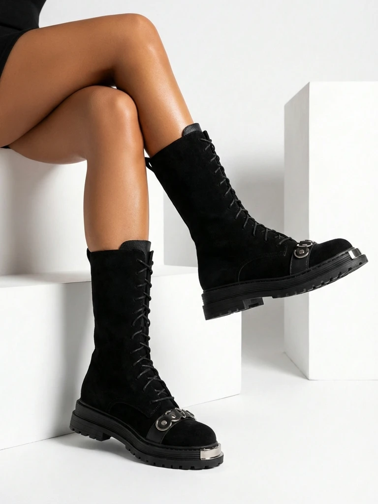 Royalfashion Women's Lace-up Boots Werces