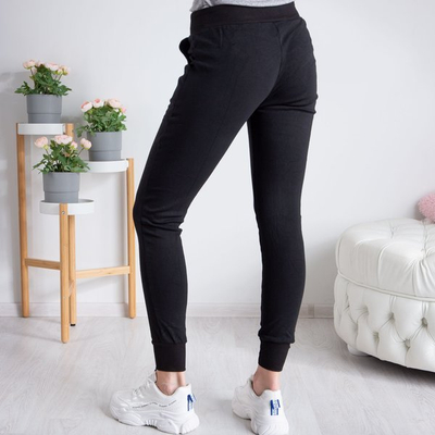 Black cotton sweatpants - Pants 1