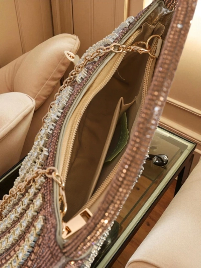 Royalfashion Женская сумка-клатч с цирконами Sova Glint