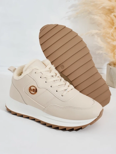 Royalfashion Siltās sieviešu kedas ar kažokādu Casot