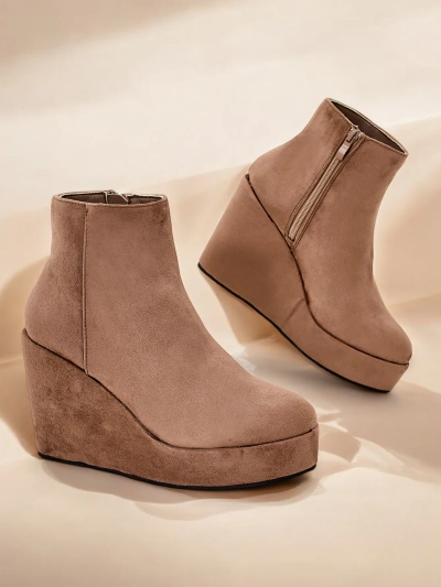 Royalfashion Women's Wedge Boots Sieffa