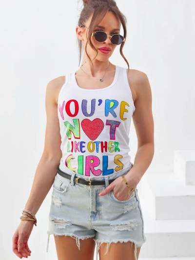 Royalfashion Sieviešu kokvilnas topiņš ar siksnām un unikāliem rakstiem