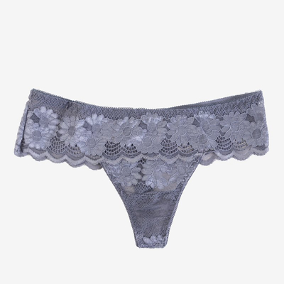Gray women's lace thongs - Underwear